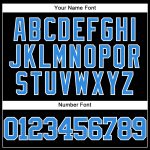 Custom Name and Number Baseball Jersey - Personalized Black Electric Blue-White Mesh Authentic Throwback Jersey Personalized