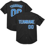 Custom Name and Number Baseball Jersey - Personalized Black Electric Blue-White Mesh Authentic Throwback Jersey Personalized