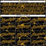 Personalized 3D Abstract Network T-Shirt in Black Gold for Performance Wear Personalized Black Gold 3D Abstract Network Performance