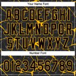 Personalized Black Gold 3D Abstract Unisex Softball Jersey - Two-Button Design, Soft Fabric, Customizable Sportswear Personalized