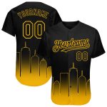 Personalized Black Gold 3D Boston Fade Fashion Baseball Jersey - Custom City Edition Jersey Personalized Black Gold 3D Boston
