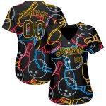 Personalized Black Gold 3D Jersey for Bowling and Baseball Activities Personalized Black Gold 3D Bowling Baseball Jersey