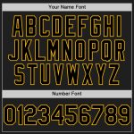 Personalized 3D Confetti Baseball Jersey in Black and Gold, Custom Name and Number Personalized Black Gold 3D Confetti Baseball