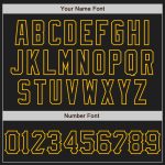 Custom Black Gold 3D Curve Lines Baseball Jersey for Men and Women - Personalized Sports Apparel Personalized Black Gold