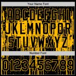 Personalized 3D Dripping Splatter Art Baseball Jersey in Black Gold Design Personalized Black Gold 3D Dripping Splatter Art