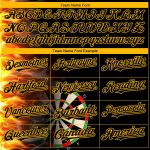 Personalized 3D Fiery Black Gold Baseball Jersey for Dart Board Fans Personalized Black Gold 3D Fiery Dart Board Baseball