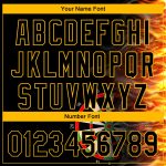 Personalized 3D Fiery Black Gold Baseball Jersey for Dart Board Fans Personalized Black Gold 3D Fiery Dart Board Baseball