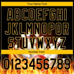 Black Gold Personalized 3D Flame Baseball Jersey for Bowling Enthusiasts Personalized Black Gold 3D Flame Bowling Baseball