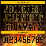 Personalized Black Gold 3D Flame Baseball Jersey for Men and Women - Unique Dart Board Design Personalized Black Gold 3D