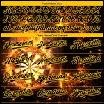 Personalized 3D Flame Dart Board Baseball Jersey Black Gold Style 4 Personalized Black Gold 3D Flame Dart Board Baseball