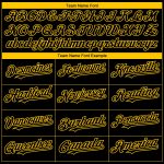 Personalized Black Gold 3D Flame Baseball Jersey for Dart Board Lovers Personalized Black Gold 3D Flame Dart Board Baseball