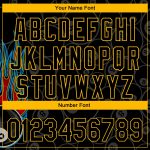 Personalized 3D Black Gold Flaming Billiards Snooker 8 Ball Jersey, Custom Baseball Top Personalized Black Gold 3D Flaming