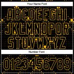 Custom Black Gold 3D Geometric Dots Baseball Jersey - Personalized Sports Apparel Personalized Black Gold 3D Geometric Halftone