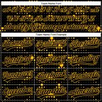 Custom Black Gold 3D Geometric Dots Baseball Jersey - Personalized Sports Apparel Personalized Black Gold 3D Geometric Halftone