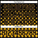 Custom Black Gold 3D Geometric Shapes Baseball Jersey for Men and Women Personalized Black Gold 3D Geometric Shapes Baseball