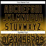 Custom Black Gold 3D Gradient Lines Baseball Jersey - Unique Personalized Design Personalized Black Gold 3D Gradient Lines
