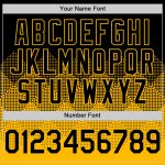 Personalized Black Gold 3D Gradient Baseball Jersey in Square Shapes Personalized Black Gold 3D Gradient Square Shapes Baseball