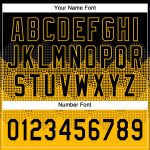 Personalized Black Gold 3D Gradient Two-Button Unisex Softball Jersey, Soft and Stylish Design Personalized Black Gold 3D