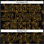 Personalized Black Gold 3D Halftone Baseball Jersey with Geometric Shapes Design Personalized Black Gold 3D Halftone Geometric