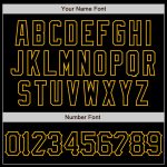 Custom Name & Number Baseball Jersey - Personalized 3D Black Gold Abstract Splatter Grunge Art Design Personalized Black