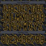 Custom Name and Number Black Gold Varsity Letterman Bomber Jacket 3D Pattern Design Personalized Black Gold 3D Pattern Design