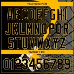 Custom Name and Number Bowling Polo Shirt - Personalized Black Gold 3D Pattern Design Performance Apparel Personalized Black