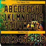 Personalized Black Gold 3D Pattern Holi Color Powder Baseball Jersey Authentic Personalized Black Gold 3D Pattern Design