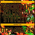 Personalized Holi Festival Color Powder T-Shirt with Custom Name and Number - Black Gold 3D Pattern Design Personalized Black
