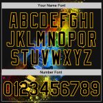 Personalized Psychedelic Colors Black Gold 3D Music Festival Guitar Authentic Baseball Jersey Custom Name & Number Personalized