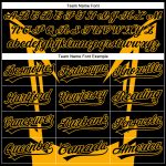 Custom 3D Pattern Baseball Jersey with Personalized Name and Number - Black Gold Design, Sharp Edges, Authentic Team Jersey