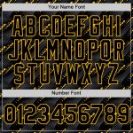 Custom Black Gold 3D Pattern Baseball Jersey with Personalized Name and Number - Authentic Team Apparel Personalized Black