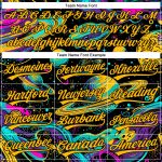 Custom Astronaut Theme Black Gold 3D Baseball Jersey with Planets Stars - Personalized Team Name and Number Personalized