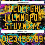 Custom Astronaut Theme Black Gold 3D Baseball Jersey with Planets Stars - Personalized Team Name and Number Personalized