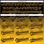 Custom Name and Number Unisex Softball Jersey with Personalized Black Gold 3D Pattern Gradient Square Shapes - Two-Button Design