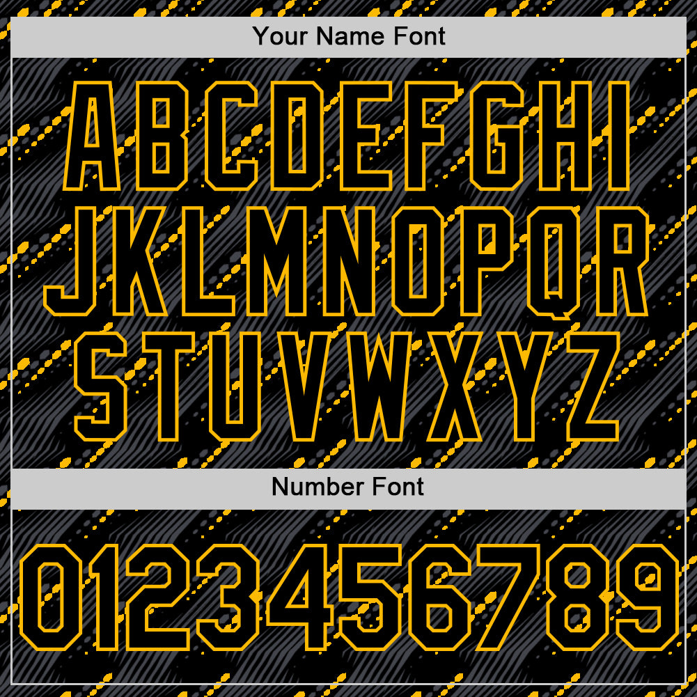 Personalized Black Gold 3D Slant Lines Baseball Jersey Personalized Black and Gold 3D Baseball Jersey with Slant Lines Design Personalized Black Gold 3D Slant Lines Baseball Jersey - Image 5