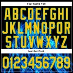 Personalized Black Gold Aqua 3D Flame T-Shirt for Men and Women - Performance Wear Personalized Black Gold-Aqua 3D Flame