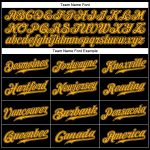 Custom Name Number Baseball Jersey Personalized Black Gold Authentic Team Jersey Personalized Black Gold Authentic Baseball