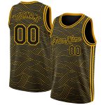 Custom Name & Number Personalized Black Gold City Edition Basketball Jersey Personalized Black Gold Authentic City Edition
