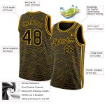 Custom Name & Number Personalized Black Gold City Edition Basketball Jersey Personalized Black Gold Authentic City Edition