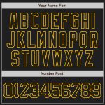 Custom Name and Number Personalized Black Gold Baseball Jersey Raglan Sleeves - Authentic Team Apparel Personalized Black