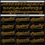 Custom Name Number Authentic Black Gold Throwback Baseball Jersey Personalized Team Gear Personalized Black Gold Authentic