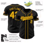 Personalized Black Gold Baseball Jersey for Men and Women - Custom Team Apparel Personalized Black Gold Baseball Jersey 3
