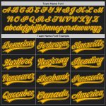Personalized Black Gold Baseball Jersey for Men and Women - Custom Team Apparel Personalized Black Gold Baseball Jersey 3