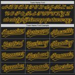 Personalized Black Gold Baseball Jersey for Adults - Custom Name & Number 4 Personalized Black Gold Baseball Jersey 4