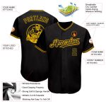 Personalized Black Gold Baseball Jersey - Custom Player Name & Number Personalized Black Gold Baseball Jersey 5