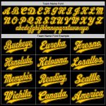 Custom Black Gold-Black Baseball Jersey with Personalized Name and Number - Authentic Team Apparel Personalized Black Gold-Black