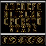 Personalized Black Gold Varsity Letterman Jacket Full-Snap Bomber 2 Personalized Black Gold Bomber Full-Snap Varsity Letterman