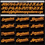 Custom Baseball Jersey with Personalized Team Name and Number in Black Gold-Crimson - 3 Colors and Arm Shapes Personalized