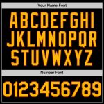 Custom Name Number Black Gold-Crimson Varsity Letterman Bomber Hoodie Jacket - Personalized Two Tone Design Personalized