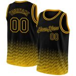 Personalized Black Gold Fade Basketball Jersey - Fashion City Edition Personalized Black Gold Fade Fashion City Edition Basketball
